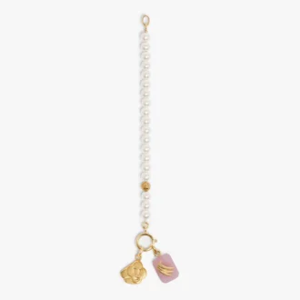 White & Gold Icon Pearl Bracelet