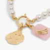 White & Gold Icon Pearl Bracelet