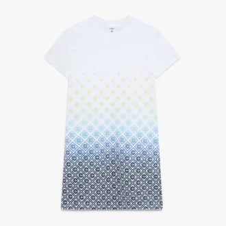 White Gradient Monogram T-Shirt Dress White Gradient Monogram T-Shirt Dress