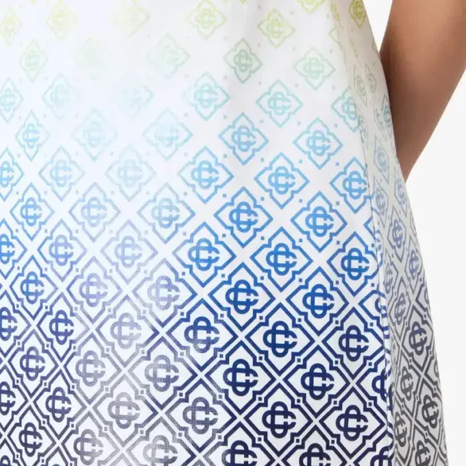 White Gradient Monogram T-Shirt Dress White Gradient Monogram T-Shirt Dress