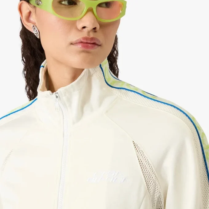 White Laurel Track Zip Jacket