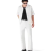 White Monogram Chino Trousers