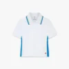White Pique Cut-Out Polo Shirt