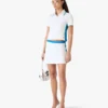 White Pique Cut-Out Polo Shirt
