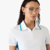 White Pique Cut-Out Polo Shirt