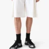 White Pleated Baggy Shorts