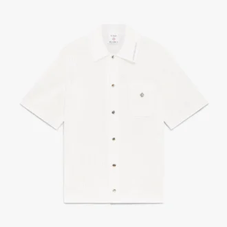 White Short Sleeve Mesh Shirt