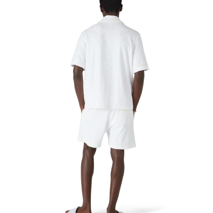 White Short Sleeve Towelling Classic Shirt