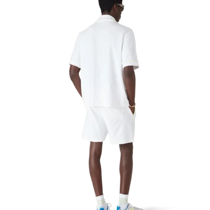 White Short Sleeve Towelling Classic Shirt