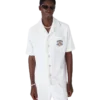 White Short Sleeve Towelling Classic Shirt