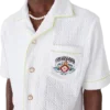 White Short Sleeve Towelling Classic Shirt