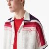 White Stripe Short Sleeve Polo Shirt
