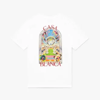 White Tennis Landscape Short Sleeve T-Shirt