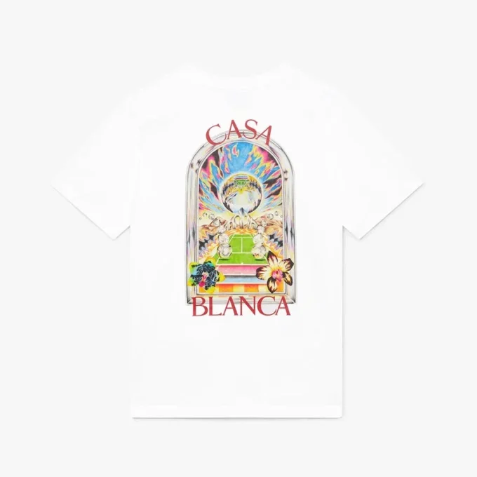 White Tennis Landscape Short Sleeve T-Shirt White Tennis Landscape Short Sleeve T-Shirt