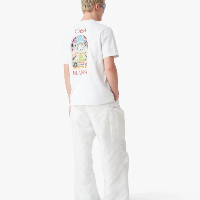 White Tennis Landscape Short Sleeve T-Shirt White Tennis Landscape Short Sleeve T-Shirt