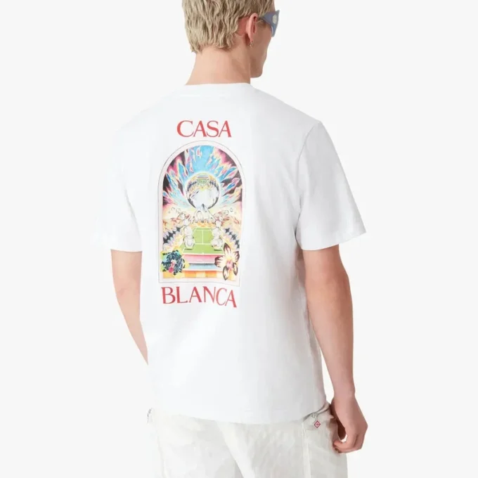 White Tennis Landscape Short Sleeve T-Shirt White Tennis Landscape Short Sleeve T-Shirt