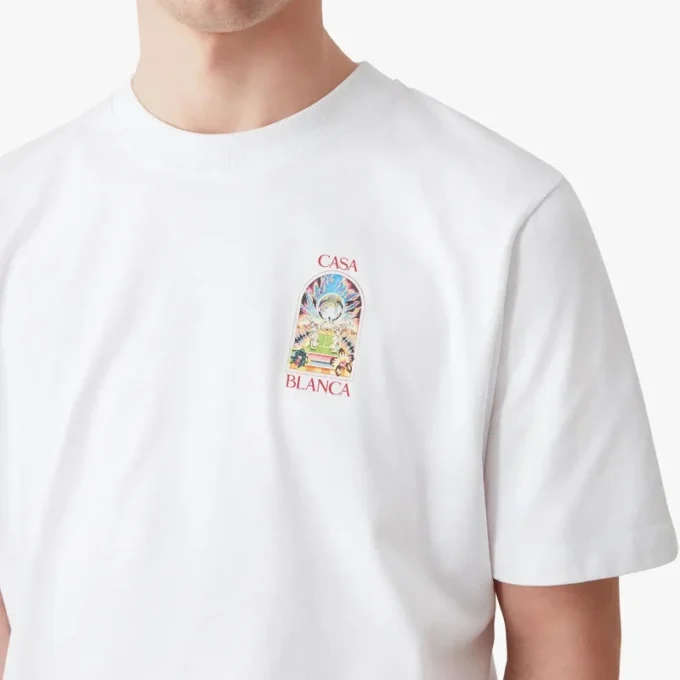 White Tennis Landscape Short Sleeve T-Shirt White Tennis Landscape Short Sleeve T-Shirt