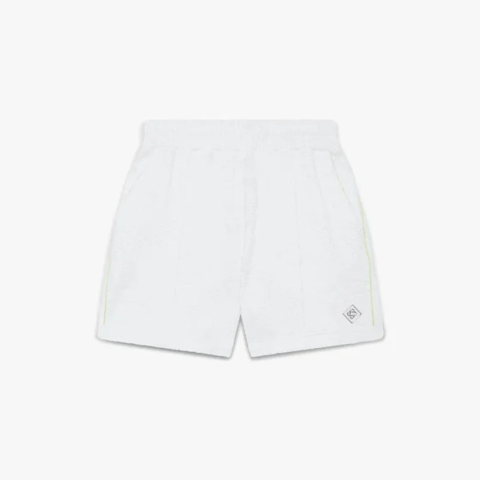 White Towelling Monogram Short White Towelling Monogram Short
