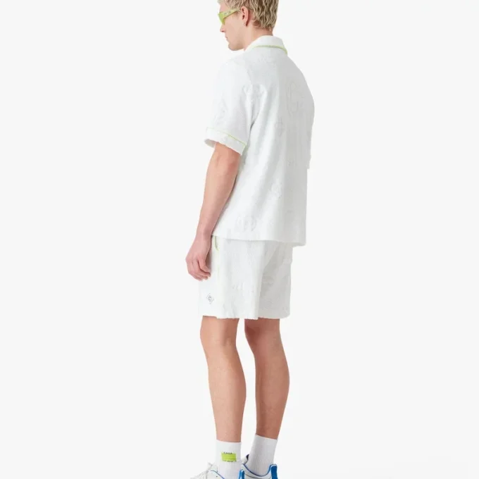 White Towelling Monogram Short White Towelling Monogram Short