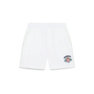 White Towelling Shorts