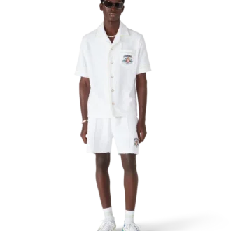 White Towelling Shorts