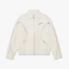 White Zip Cotton Drill Jacket