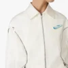 White Zip Cotton Drill Jacket
