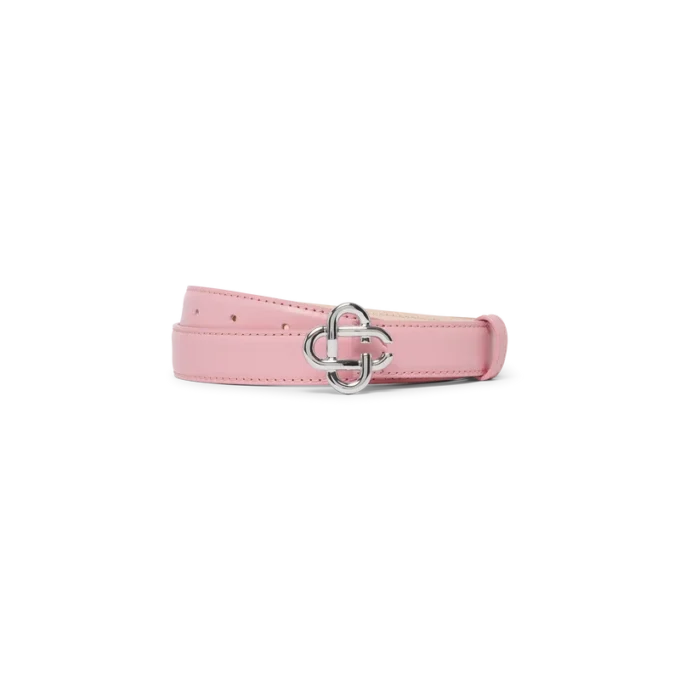 Women’s Pink Silver Cc Logo Buckle Belt Women’s Pink Silver Cc Logo Buckle Belt