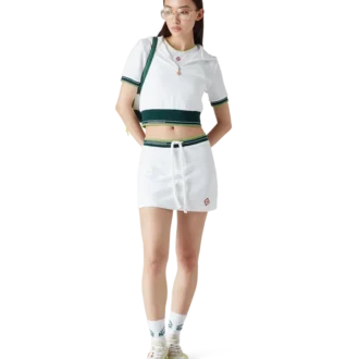 Textured Velour Tennis Skirt