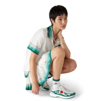Women’s White & Green Stade Sneaker