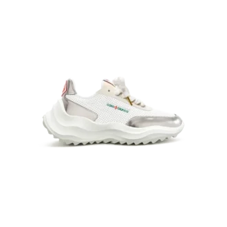 Womens Atlantis White & Chrome Sneaker