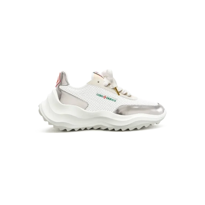 Mens Atlantis White & Chrome Sneaker