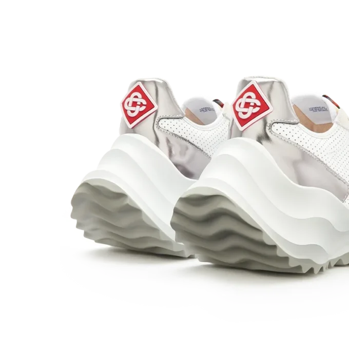Mens Atlantis White & Chrome Sneaker