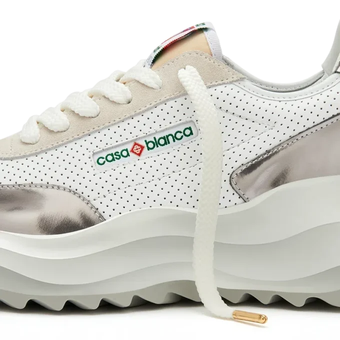Mens Atlantis White & Chrome Sneaker