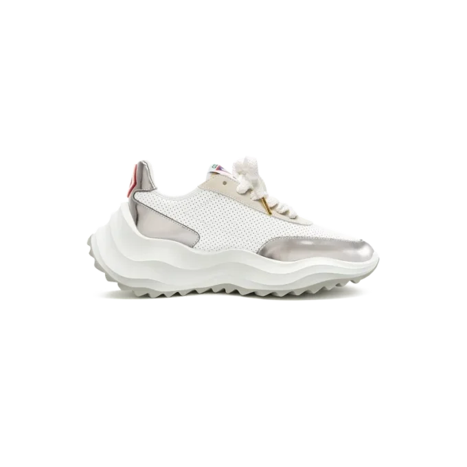 Mens Atlantis White & Chrome Sneaker