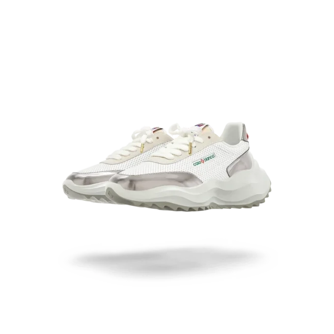 Mens Atlantis White & Chrome Sneaker