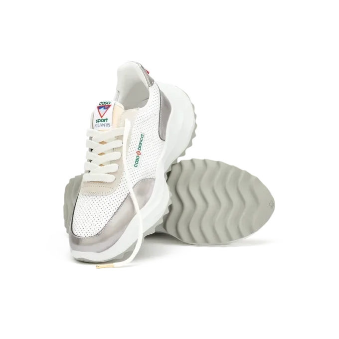 Mens Atlantis White & Chrome Sneaker