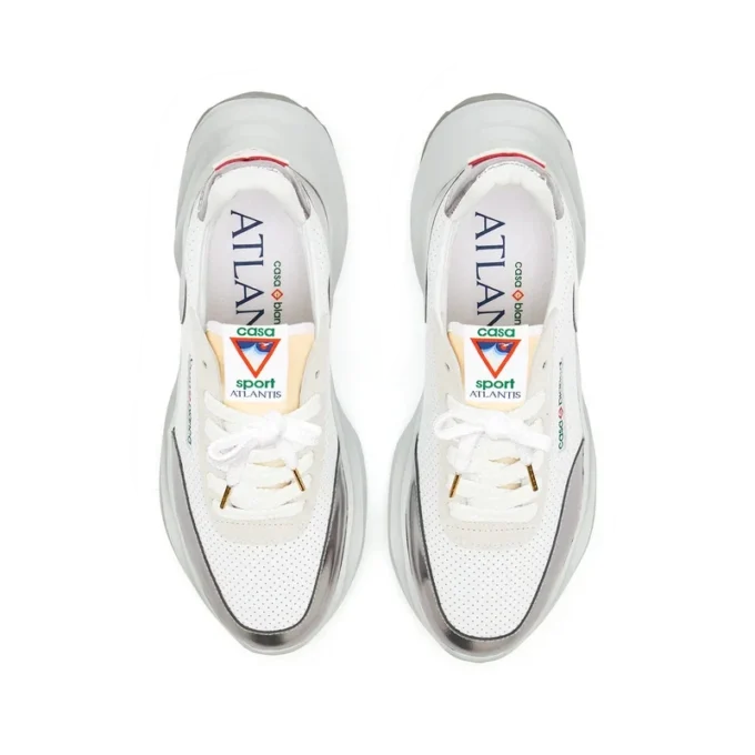 Mens Atlantis White & Chrome Sneaker