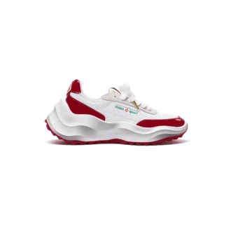 Womens Atlantis White & Haute Red Sneaker