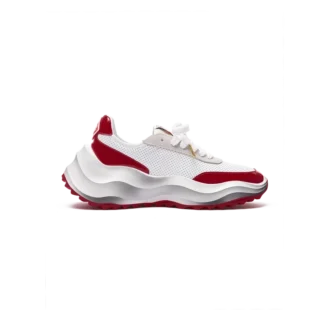 Womens Atlantis White & Haute Red Sneaker