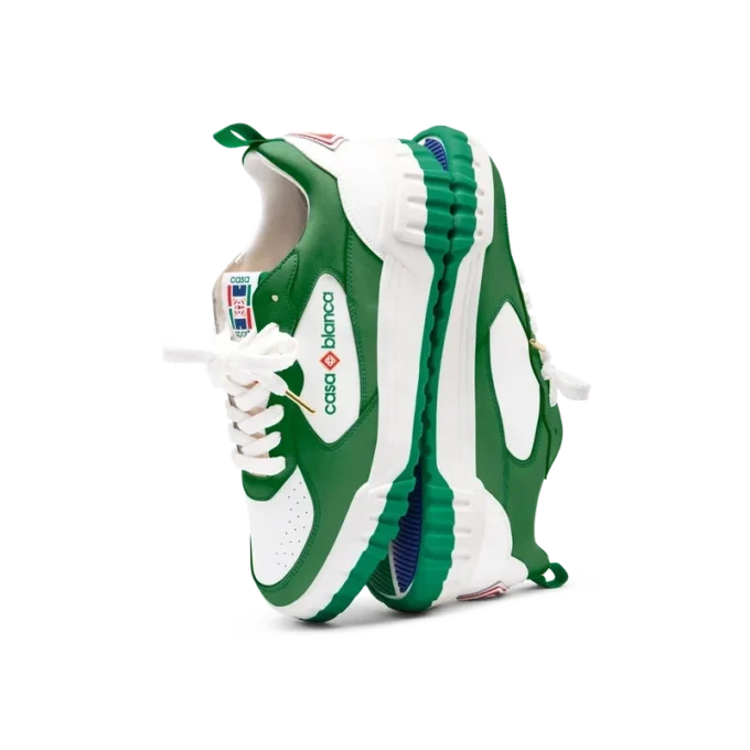 Mens Court Green & White Sneakers Mens Court Green & White Sneakers