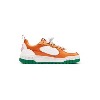 Womens Court Orange & White Sneaker