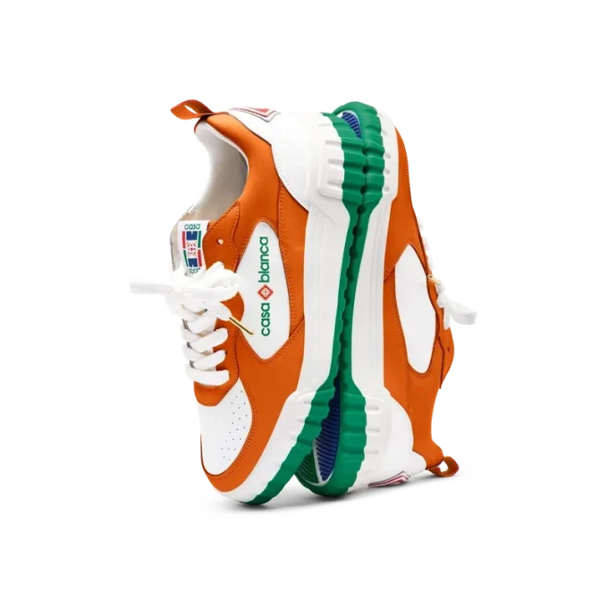 Womens Court Orange & White Sneaker