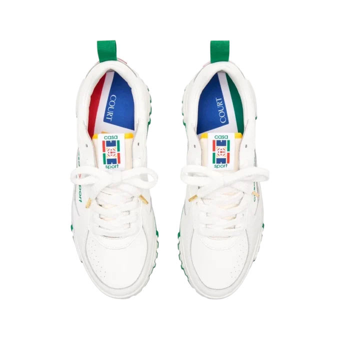 Mens Court White & Green Sneaker Mens Court White & Green Sneaker