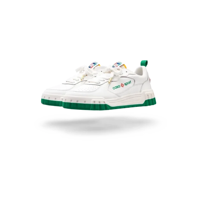 Mens Court White & Green Sneaker Mens Court White & Green Sneaker