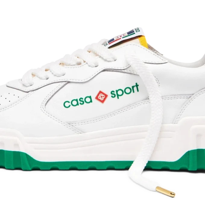 Mens Court White & Green Sneaker Mens Court White & Green Sneaker