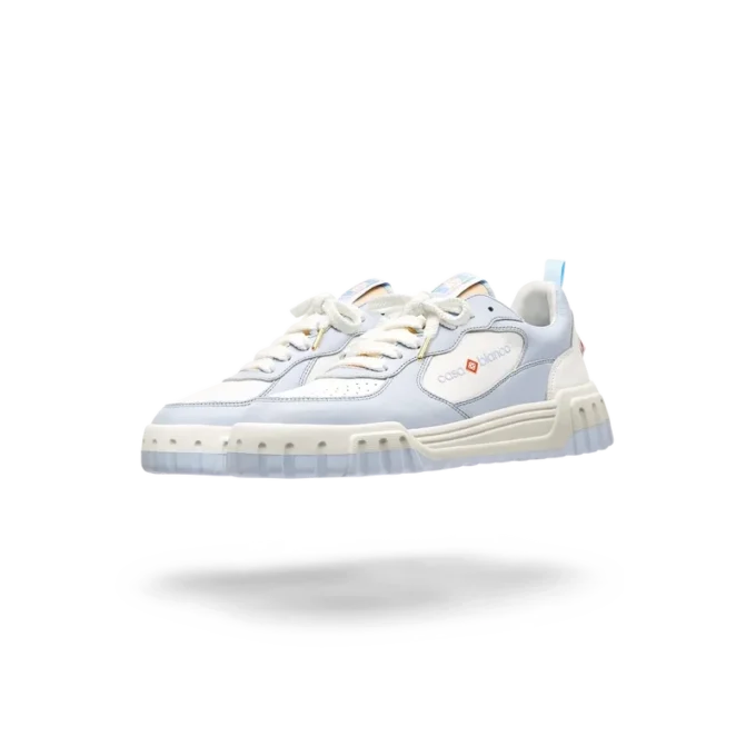Mens Court White & Powder Blue Sneaker Mens Court White & Powder Blue Sneaker