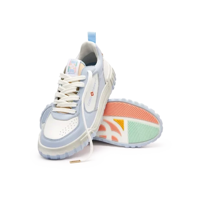Mens Court White & Powder Blue Sneaker Mens Court White & Powder Blue Sneaker