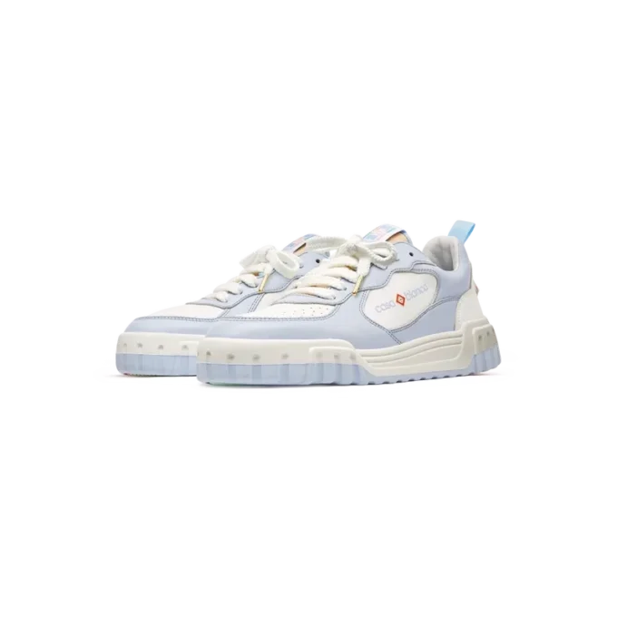 Mens Court White & Powder Blue Sneaker Mens Court White & Powder Blue Sneaker