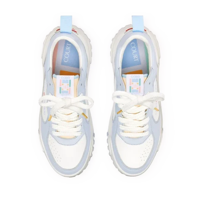 Mens Court White & Powder Blue Sneaker Mens Court White & Powder Blue Sneaker